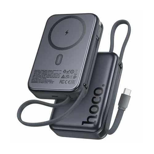 Пзу hoco q44a 20000mah (pd45w/qc3.0) серый