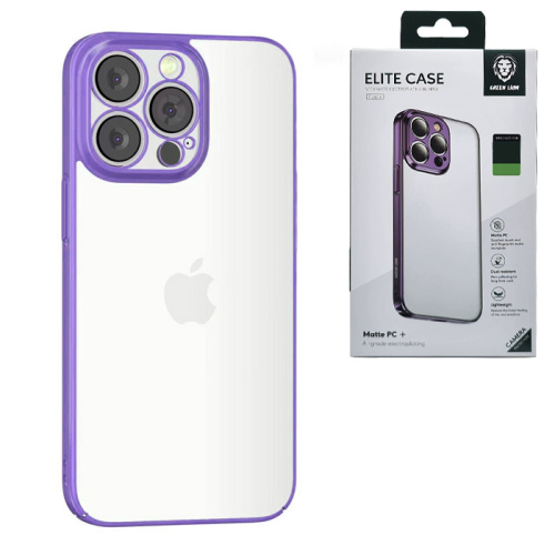 Чехол-крышка green lion elite case with matte electroplating bumper для iphone 14 pro фиолетовый