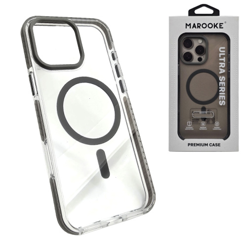 Чехол-крышка marooke m01 прозрачный противоударный для iphone 15 pro титан