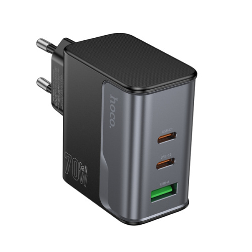 Сзу hoco cs75a usb/2type-c (70w) черное