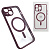 Чехол-силикон #69 clear case magsafe с закрытой камерой (magnetic) для iphone 14 (6.1) красный