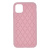 Чехол-крышка silicone case стеганый для iphone 11 pro max розовый