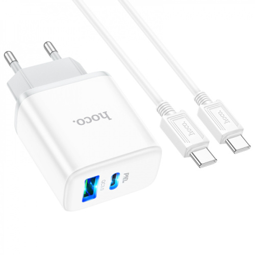 Сзу hoco c105a type-c на type-c (usb/pd20w) белое