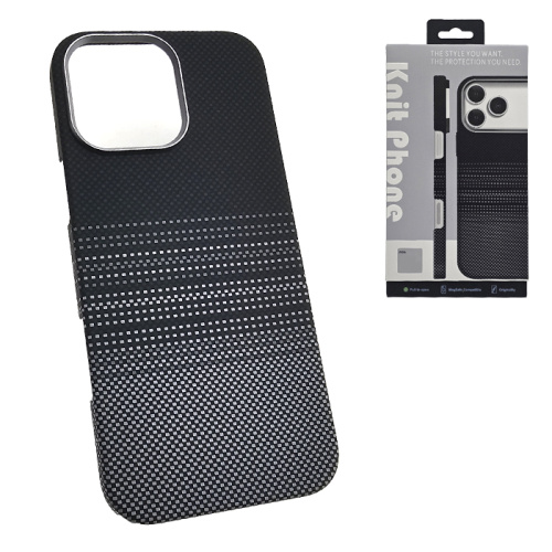Чехол-крышка knit magsafe (box) для iphone 16 pro max moonrise черно-белый