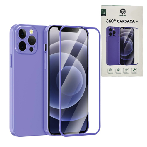 Чехол-крышка green lion 360 carsaca plus для iphone 13 pro light фиолетовый