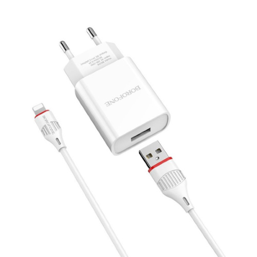 Сзу borofone ba20a lightning (usb) белое