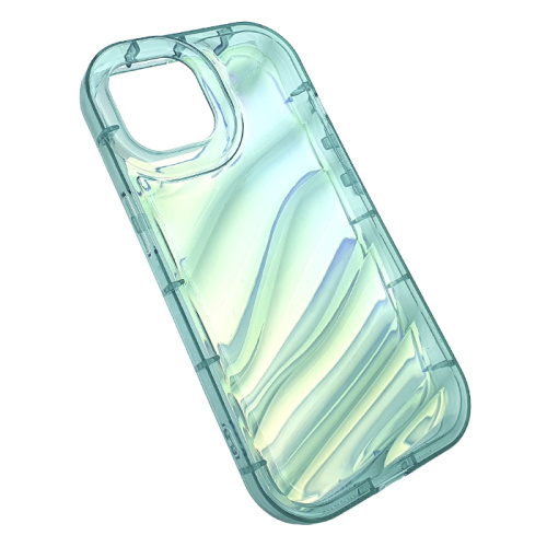 Чехол-силикон ocean waves для iphone 13/14 голубой