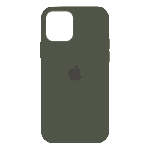 чехол-силикон silicone case NEW для iphone 12 Pro Max zxc34 темно-зеленый  