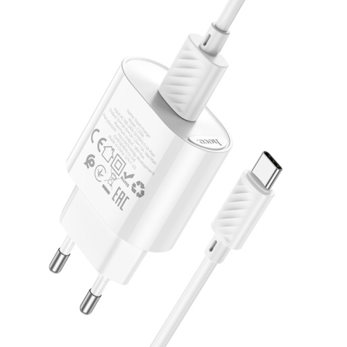 Сзу hoco c109a type-c (usb/qc3.0) белое