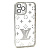 Чехол-силикон louis vuitton стразы для iphone 12 pro (6.1) серебристый