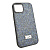 Чехол-крышка swarovski стразы для iphone 13/14 серый