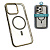 Чехол-крышка henks #56 crystal shield magsafe для iphone 16 pro титан серый