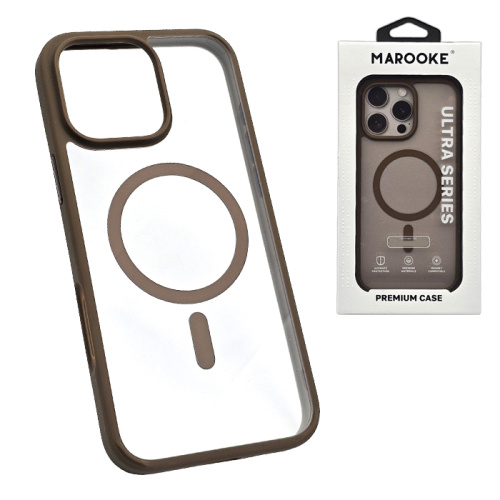 Чехол-крышка marooke m04 для iphone 16 pro max коричневый