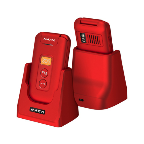 Тел.maxvi e5 up red (eac)