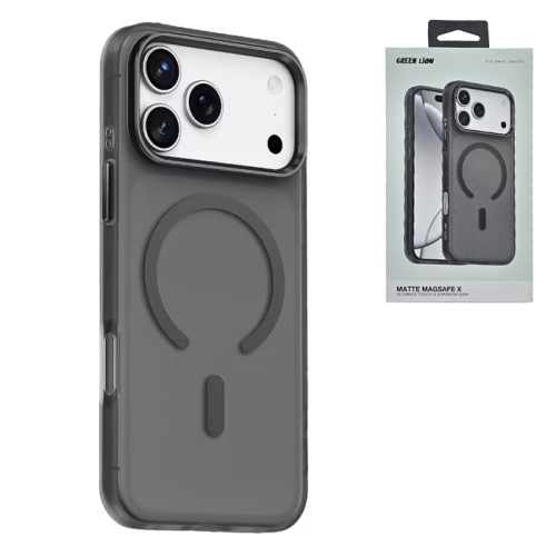 Чехол green lion matte magsafe x для iphone 17 pro черный