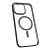 Чехол-силикон #014 clear case magsafe для iphone 16 pro max в пакетике серый