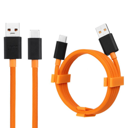 Кабель usb type-c метерчатый one plus mclaren c202a черно-оранжевый