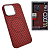 Чехол-крышка luxo life карбон zigzag magsafe iphone 13pro max красный