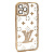 Чехол-силикон louis vuitton стразы для iphone 12 pro (6.1) золотой
