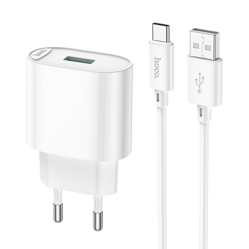 Сзу hoco c109a type-c (usb/qc3.0) белое
