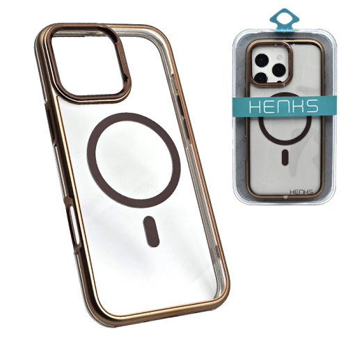 Чехол-крышка henks #56 crystal shield magsafe для iphone 16 pro max пустынный титан