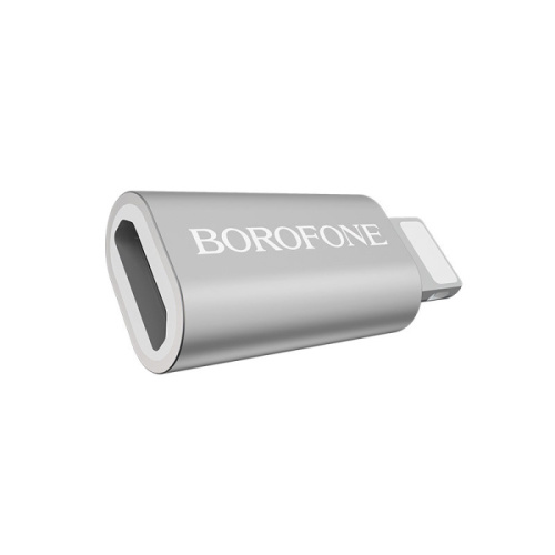 Переходник borofone bv5 micro/lightning серый