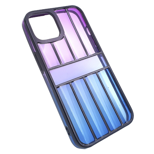 Чехол-силикон gradient lines для iphone 13/14 фиолетово-синий