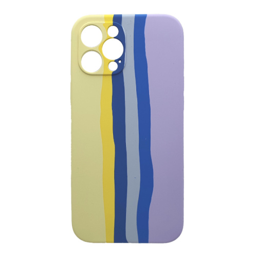 Чехол-силикон silicone case rainbow аналог для iphone 12 pro max (6.5) mix