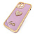Чехол-силикон smile сердечко для iphone 12 pro max фиолетовый