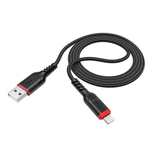 Кабель usb hoco x59 lightning 2.4a черный