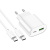 Сзу hoco c109a type-c to type-c (usb-a/usb-c/pd20w) белое