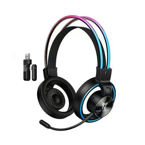 Беспроводные наушники hoco gaming w124 rgv с микрофоном (большие) черный