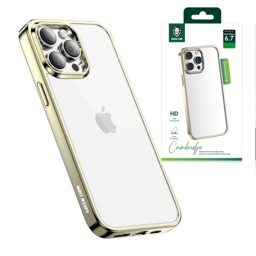 Чехол-крышка green lion cambridge case для iphone 14 pro золотой