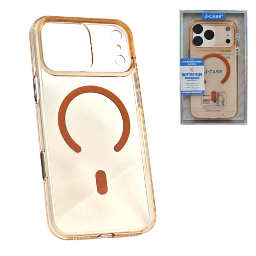 Чехол-крышка #66 j-case crystal iphone 17 pro max оранжевый
