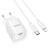 Сзу hoco c146a type-c to lightning (pd20w) белый