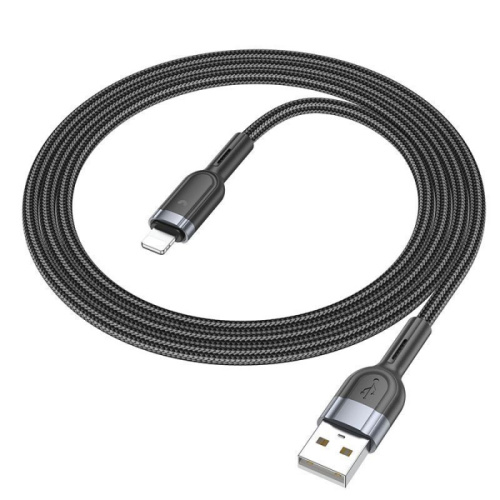 Кабель usb hoco u117 lightning черный 