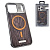 Чехол-крышка #18 fashion wood magsafe для iphone 17 pro коричневый