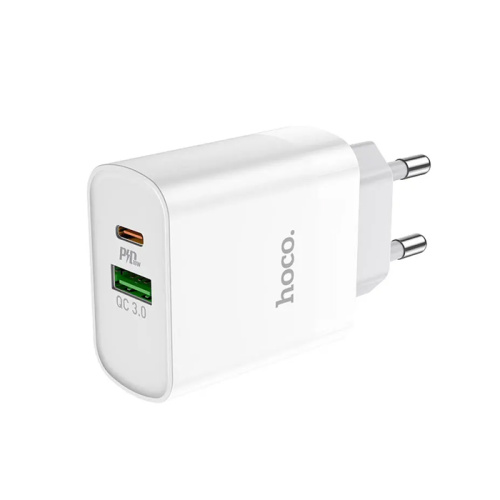 Сзу hoco c80a (usb/20w/pd/3a) белый