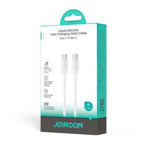 Кабель joyroom c/c s-a62 lively 1.2m (60w) белый