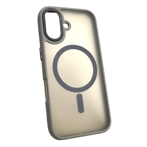 Чехол-крышка #83 magnetic collection mil-std для iphone 16 серый