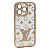 Чехол-силикон louis vuitton стразы для iphone 13 pro max (6.7) золотой