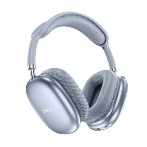 Беспроводные наушники hoco w35 air с микрофоном 45h (большие) голубые