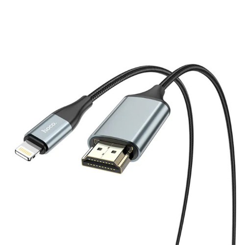 Кабель hdmi hoco ua15 lightning серебристый 