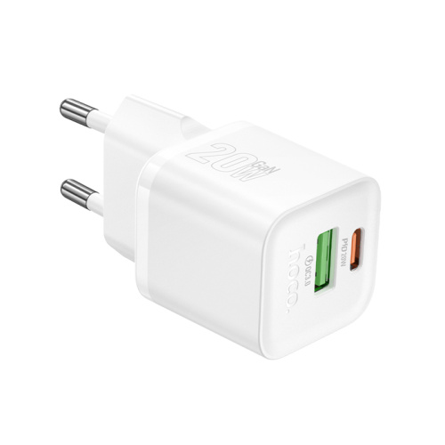 Сзу hoco n65 (usb-c/usb-a/pd20w) белое