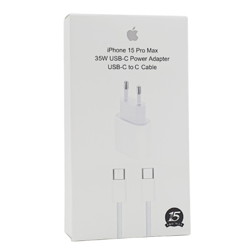 Сзу iphone 15 pro max 35w type-c на type-c белый