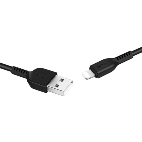 Кабель usb hoco x20 lightning 1m черный