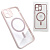 Чехол-силикон #69 clear case magsafe с закрытой камерой (magnetic) для iphone 12 розовый