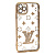 Чехол-силикон louis vuitton стразы для iphone 11 pro max (6.5) золотой