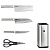 Набор кухонных ножей xiaomi huohou stainless steel kitchen knife set hu0095 metallic (0953)