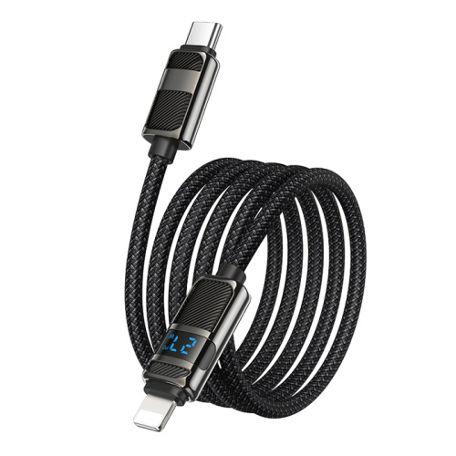Кабель type-c hoco u137 lightning (27w) черный